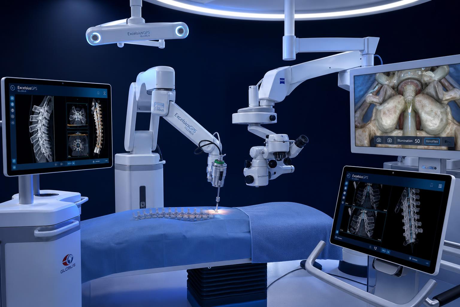 Tecnologia moderna de navegação e robótica em cirurgia da coluna